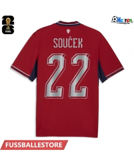 Günstige Tschechische Republik Tomas Soucek #22 Heimtrikot WM 2026 Kurzarm